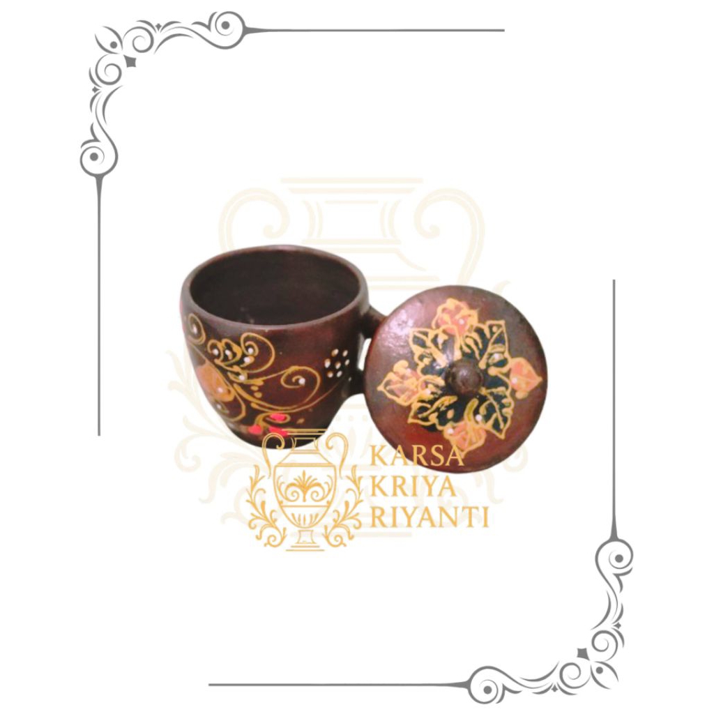 Cangkir Gerabah Batik/ Mug Batik/ Cangkir Batik