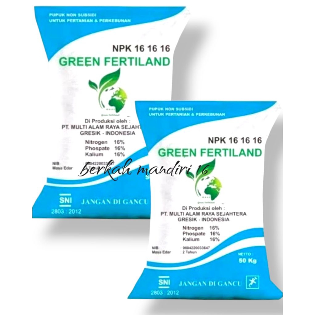 Pupuk Npk 16-16-16 Green Fertilend 50kg 1bal