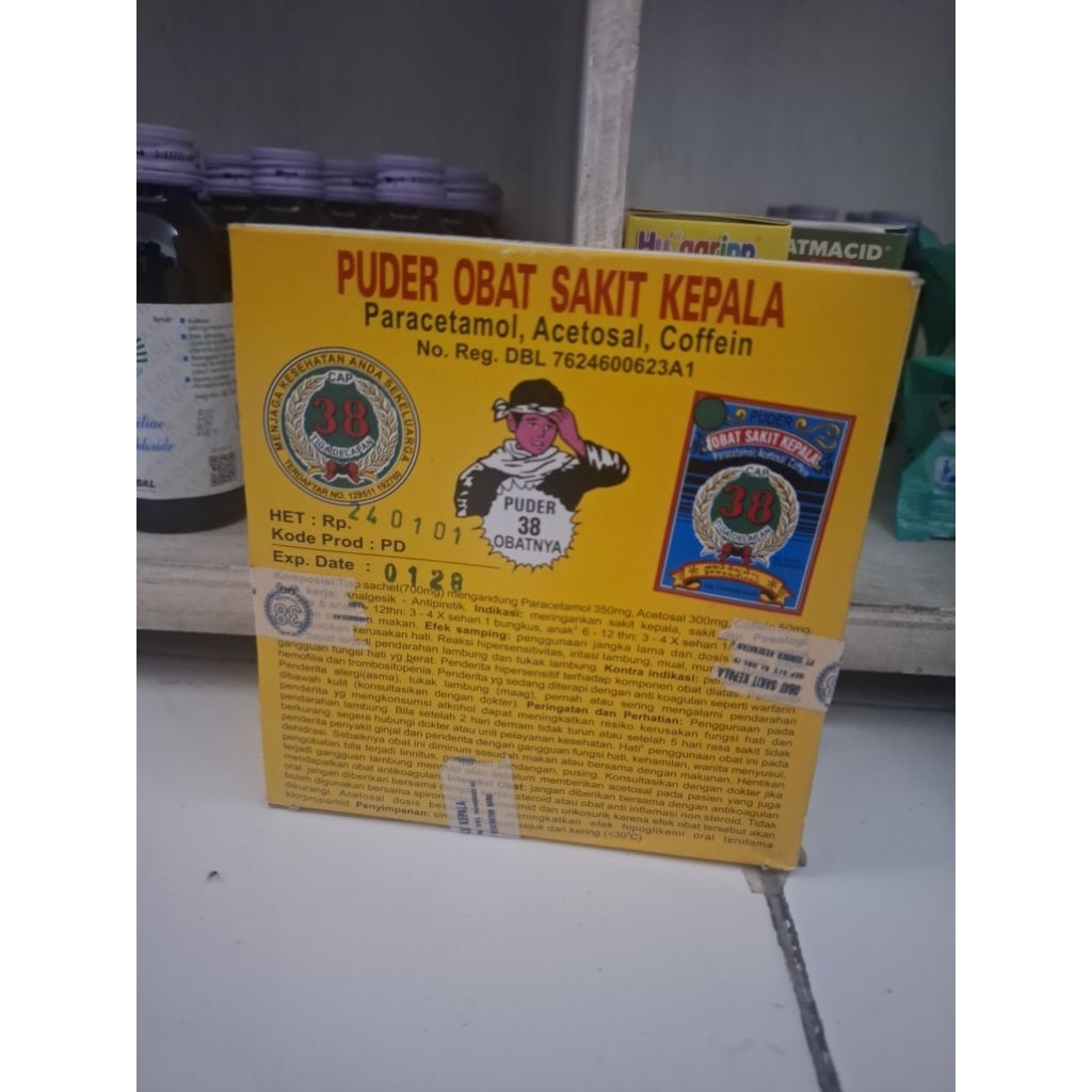 Puyer 38, harga tercantum per 1 box