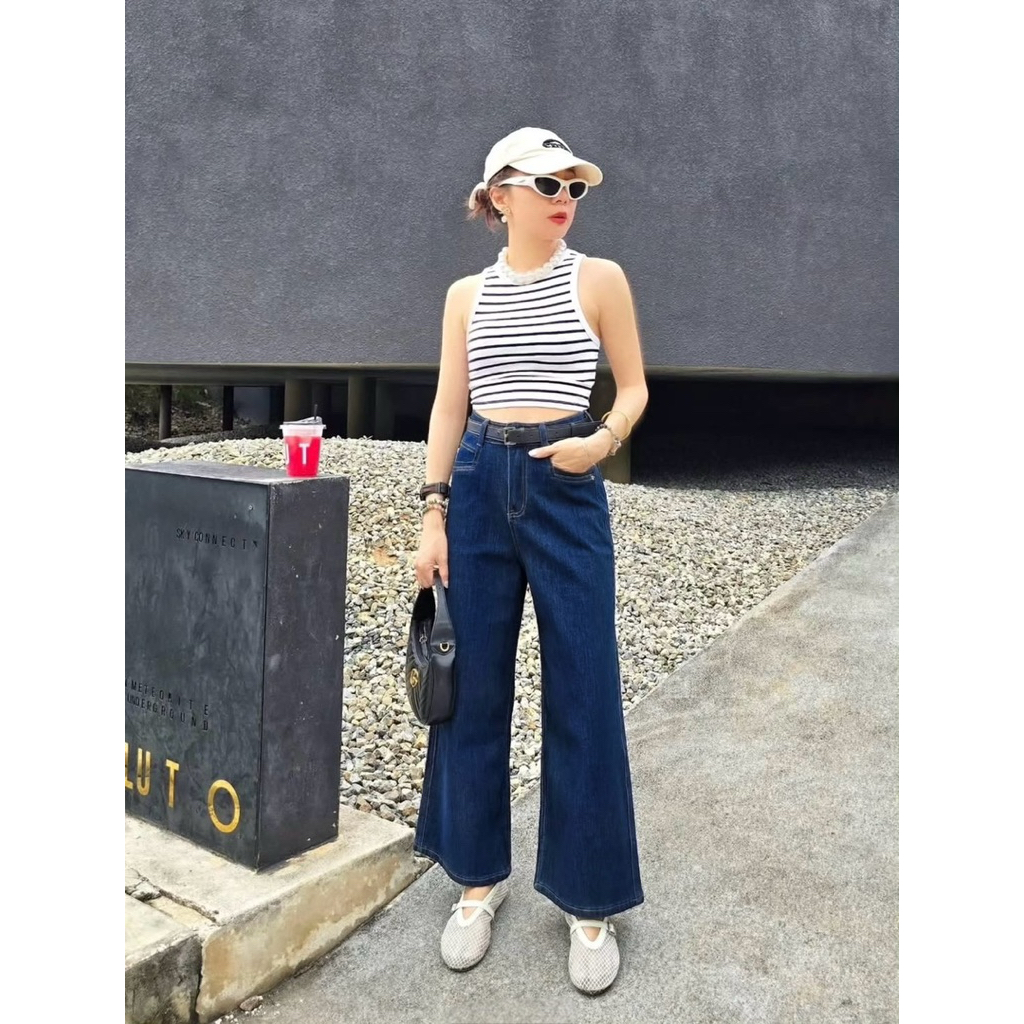 TheGirlHouse - AVL CELANA HIGH WAIST BAGGY JEANS WIDE LEG