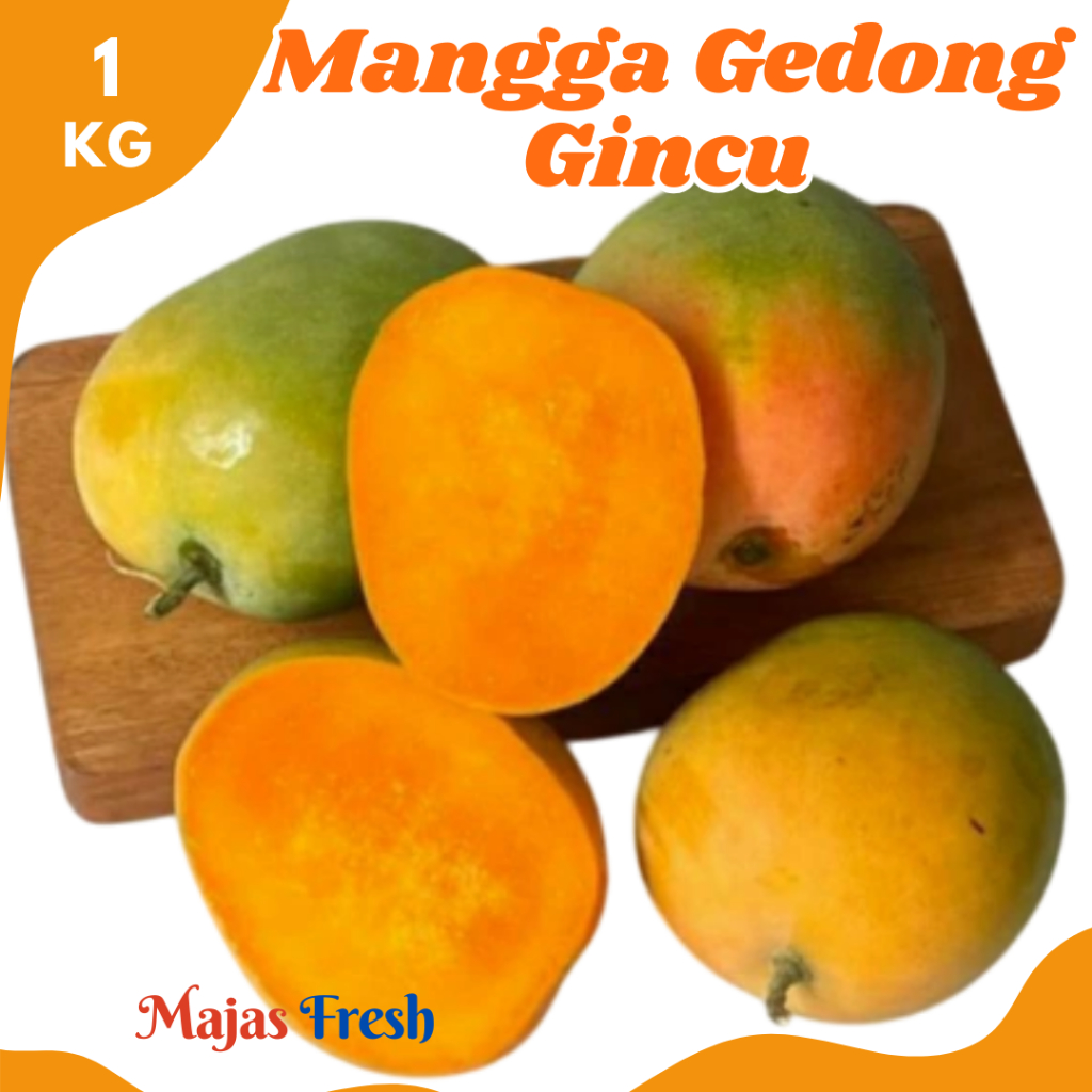 MANGGA GEDONG Gincu Segar - Buah Mangga Gedong Merah Fresh | 1.000gr [ Harga Per KG ]