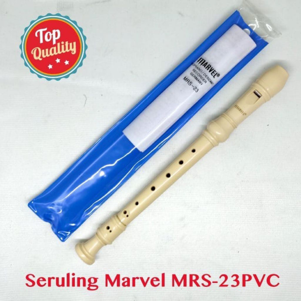 Seruling Alat Musik Tiup / Suling Merk Marvel Original MRS 23 Cover PVC Plastik