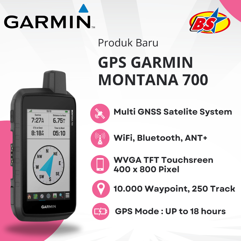 Garmin Montana 700 GPS Handheld Hiking Touchscreen Pengganti Montana 680