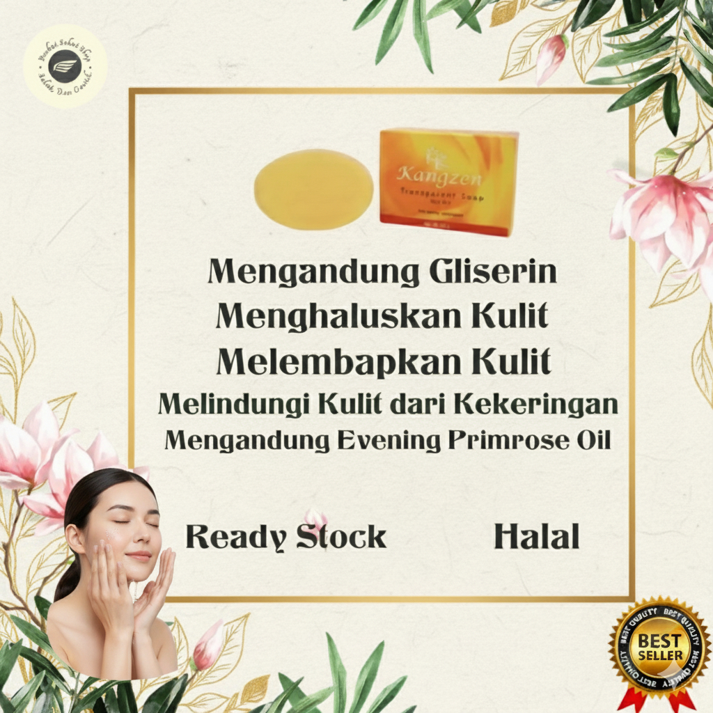 Kangzen Transparant Soap EPO KK Indonesia Melembabkan, Mencerahkan Wajah