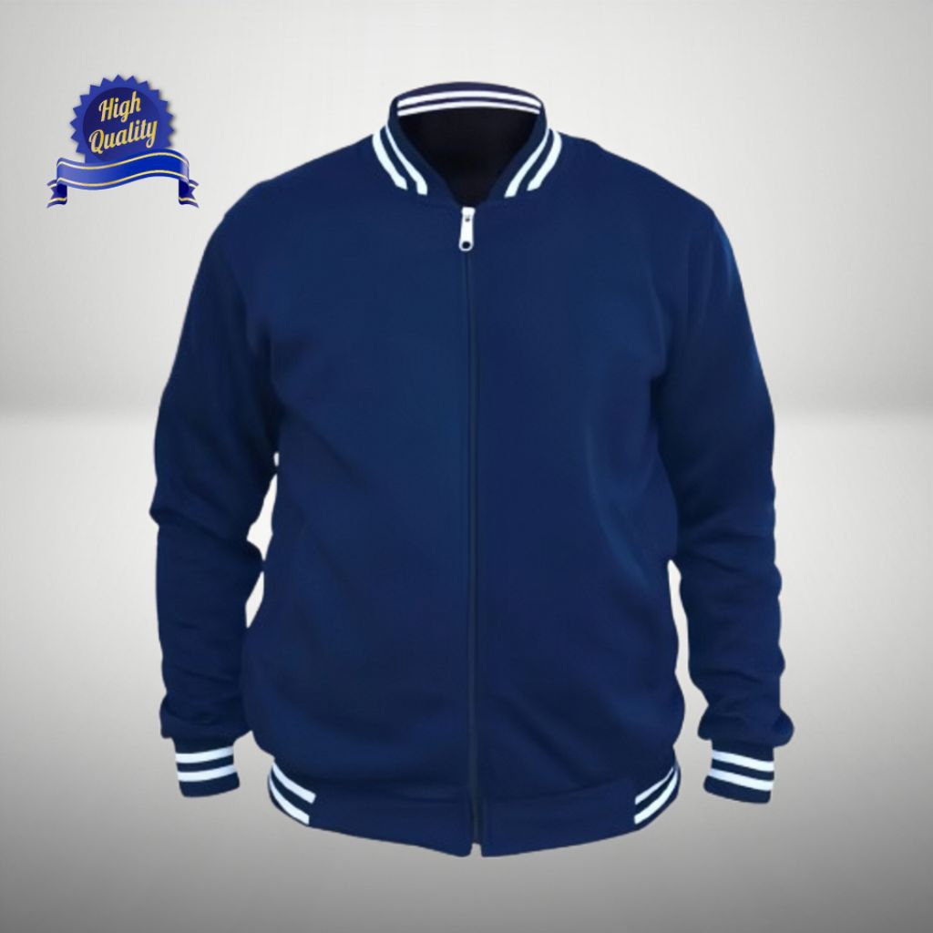 Jaket Baseball Resleting Pria Wanita | Varsity Jacket | Jaket Baseball Korea