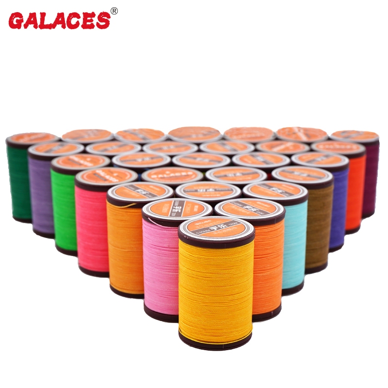 Galaces 0.45mm Round Polyester Waxed Thread 120m || Waxed Thread For Leather Craft