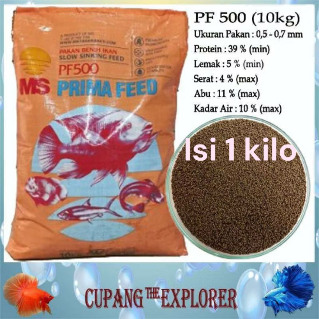 Pakan PF 500 untuk burayak atau anakan ikan nila,gurami,lele,patin dll