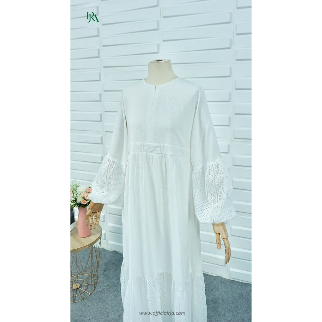 GAMIS MECCA SERIES 2, GAMIS PUTIH MIX BROKAT, GAMIS KEKINIAN, GAMIS UMROH & HAJI