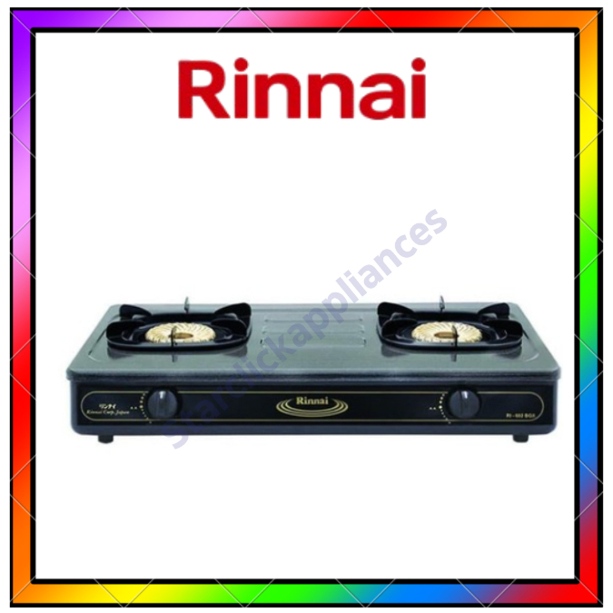 RINNAI KOMPOR GAS RI-602 BGX / RI 602 BGX / RI602BGX [2 Tungku]