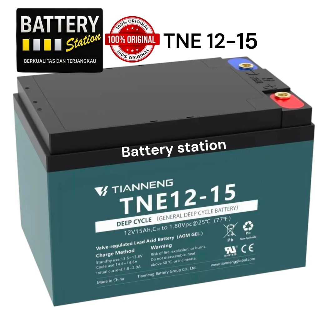 Aki Sepeda Listrik Selis Tianneng TNE12-15 sepeda listrik 12v15ah original
