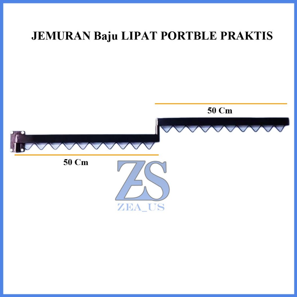 Zeaus Gantungan Baju Lipat Bahan Besi JEMURAN LIPAT PORTBLE PRAKTIS | Jemuran Dinding Jemuran Baju