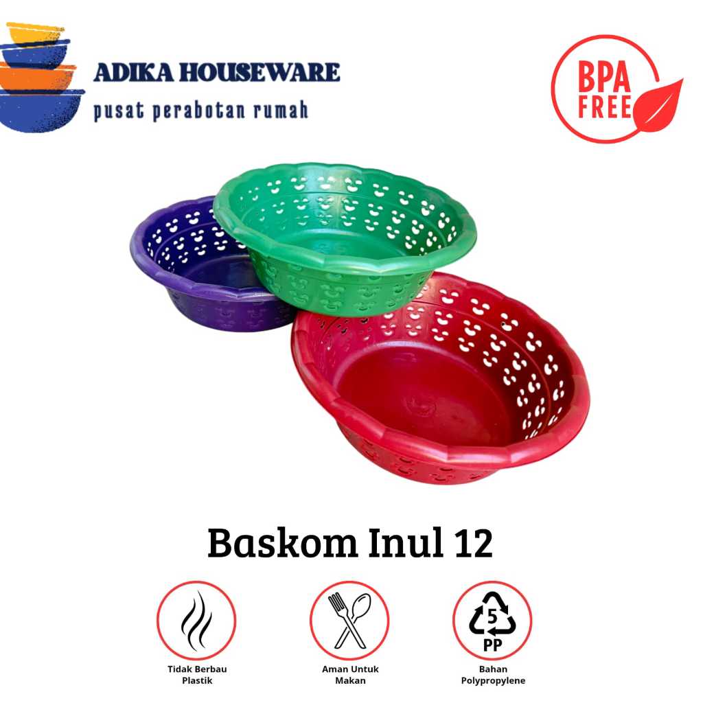 BASKOM INUL 12 - BASKOM NASI HAJATAN - EMBER NASI KENDURI - BASKOM BERKATAN PLASTIK