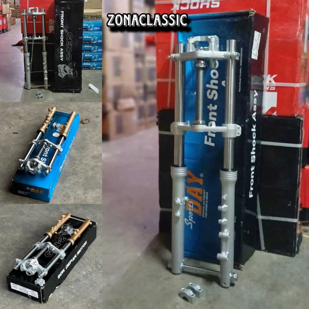 SHOCK SKOK DEPAN NINJA PNP YAMAHA RX KING VIXION SCORPIO HONDA CB GL MP TIGER DAY