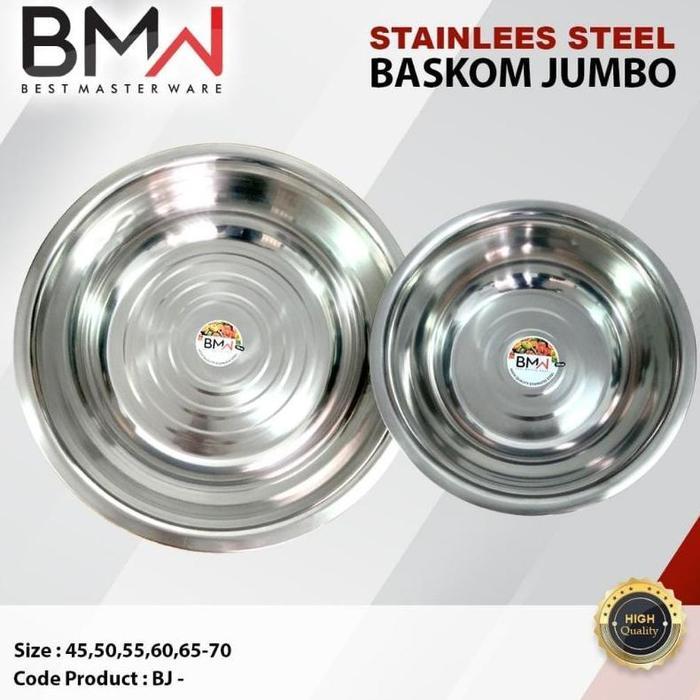 Baskom Stainless Jumbo Baskom Stainless Serbaguna Jumbo 70cm