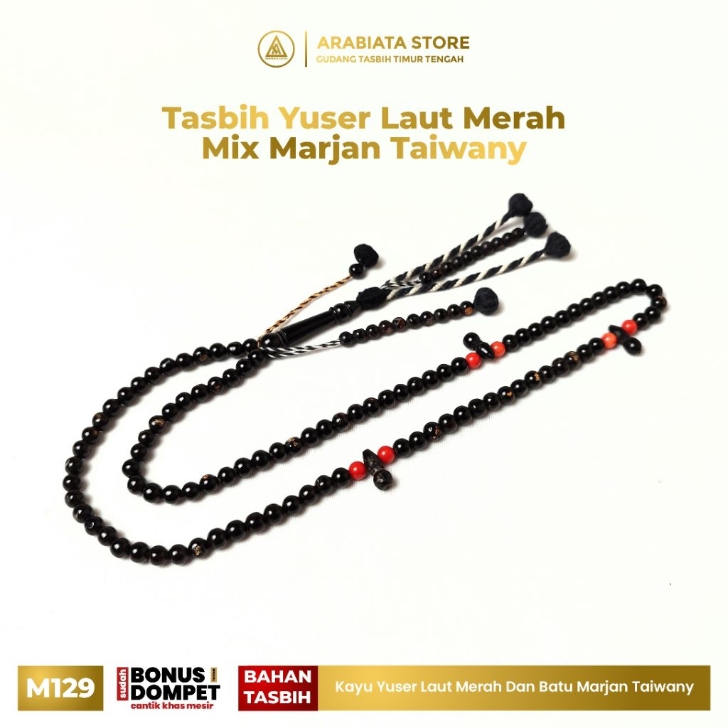 Istimewa Tasbih Yuser Laut Merah mix Marjan