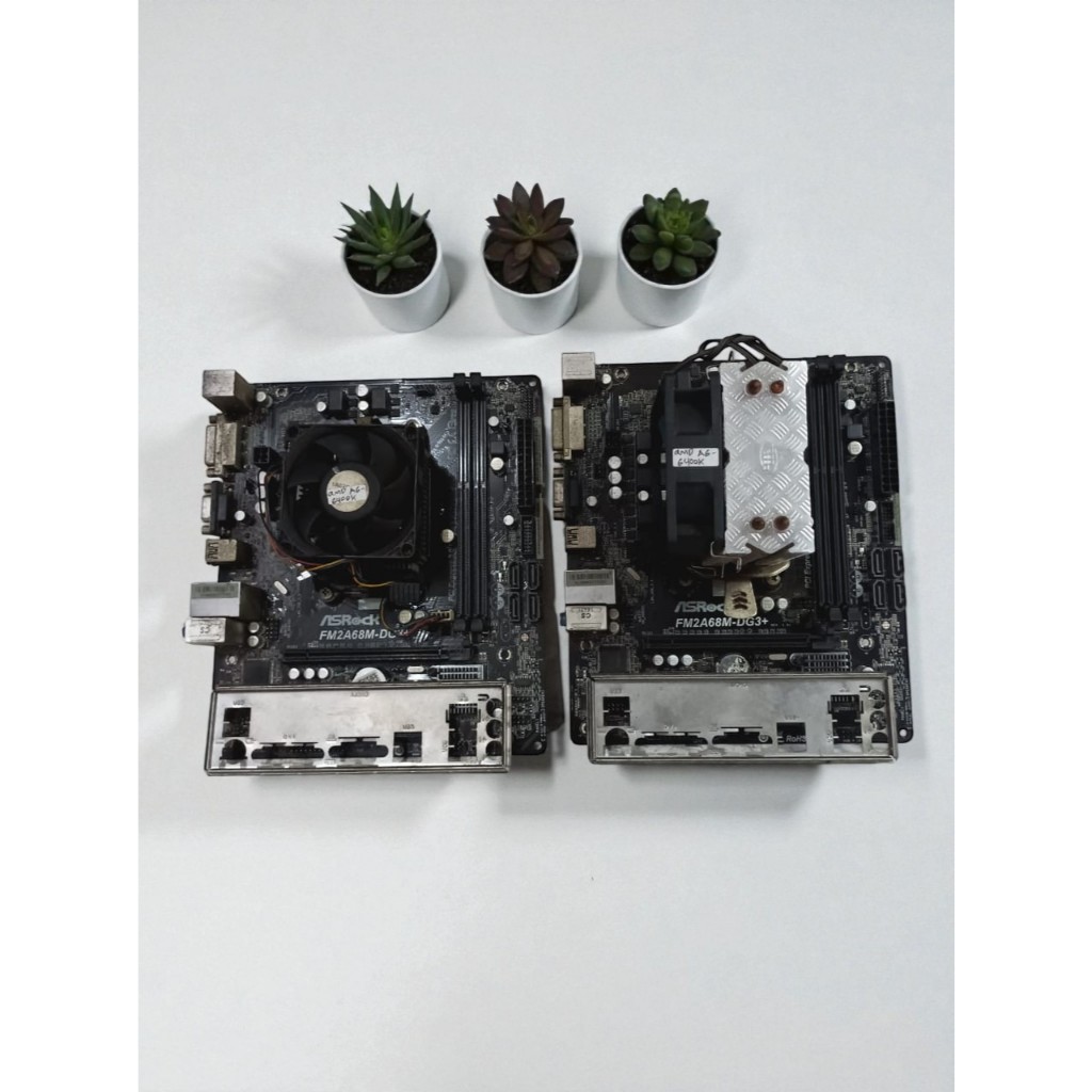 Mobo ASRock FM2A68M-DG3+ + Processor AMD A6-6400K Siap Gaming Ringan