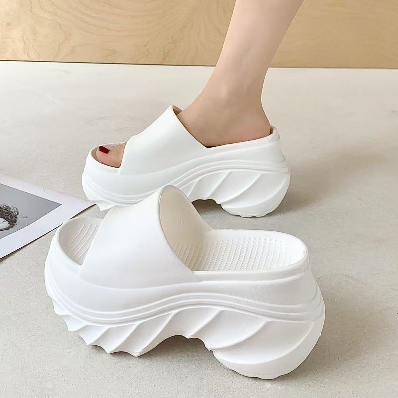 Sendal Selop Cewek Tinggi Kekinian Korea Sandal Wedge Wanita Jelly Sandal Fuji Korea Style