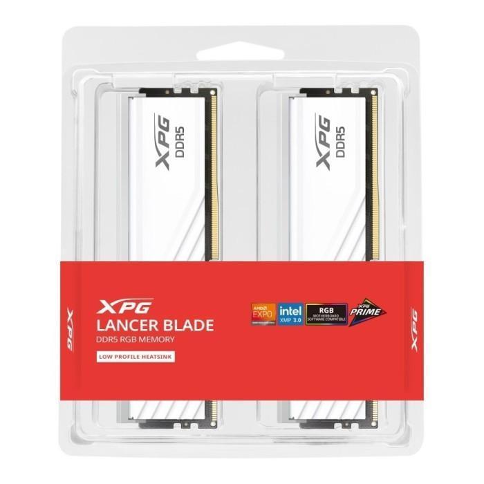 ADATA XPG RAM LONGDIMM DDR5 32GB (16GBX2) PC6000 LANCER BLADE RGB WHITE - RAM KOMPUTER - RAM KOMPUTE