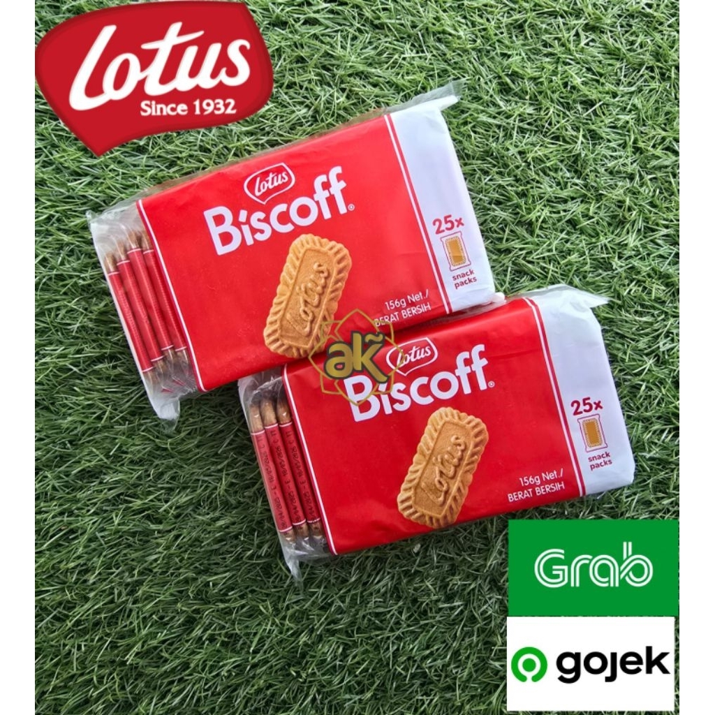 Lotus Biskuit Biscoff 156 GR ISI 25 Keping Halal Original Snack Pack Biskuit Favorit Cookies Biscuit