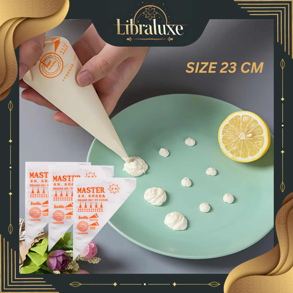 Plastik Segitiga 23 CM Praktis Plastik Segitiga Kue Serbaguna Plastik Adonan Kue Premium