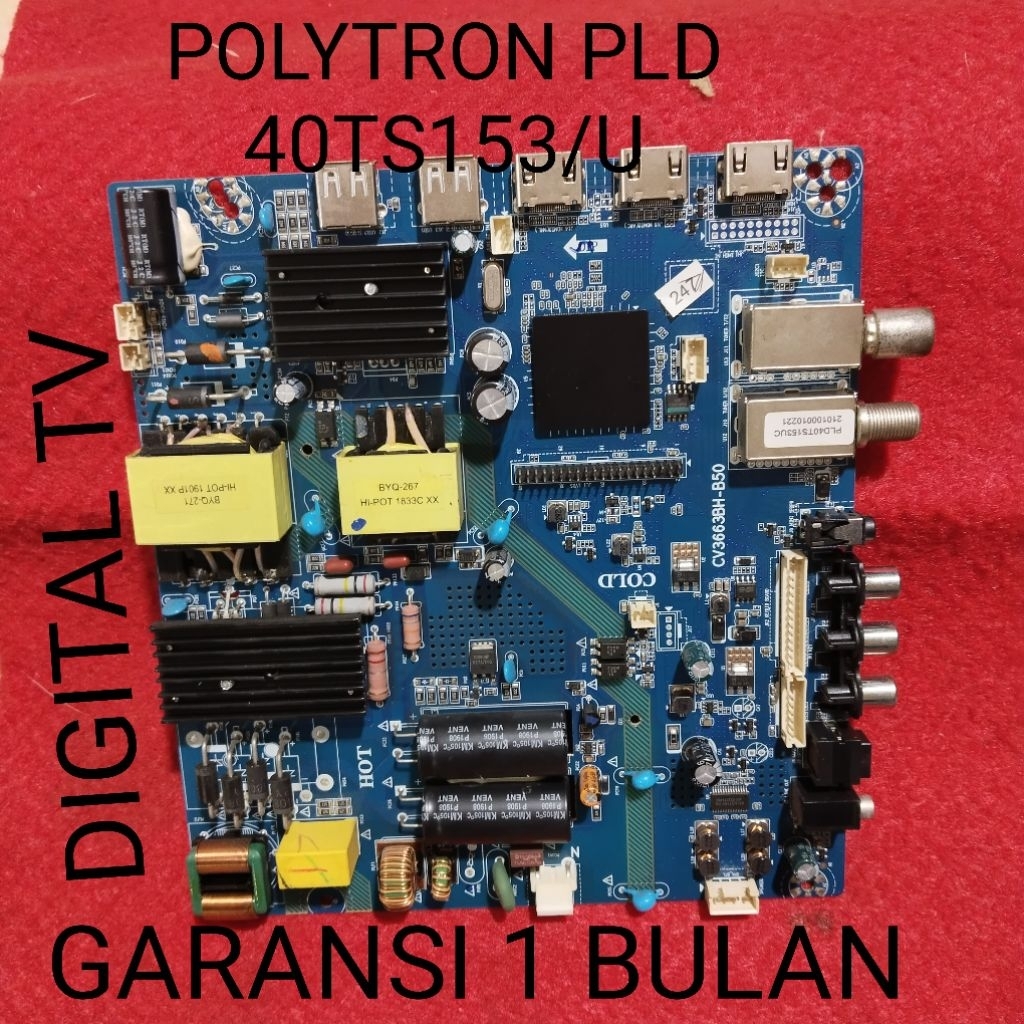 MB MAINBOARD POLYTRON PLD 40TS153 /U PLD40TS153 MOBO MODUL MESIN TV MOTHERBOARD POLYTRON PLD 40TS153