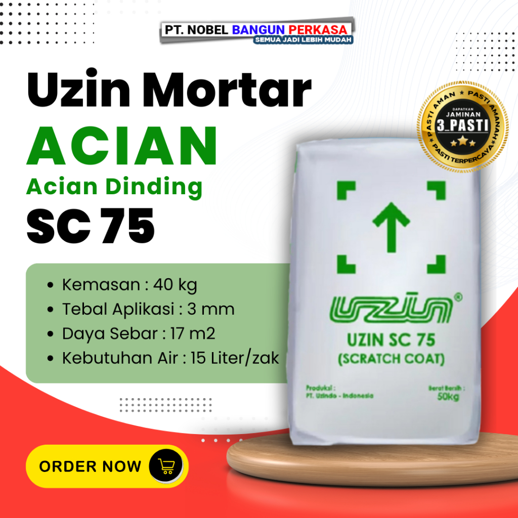 Semen Mortar Uzin Acian Abu 40kg "Uzin SC 75"