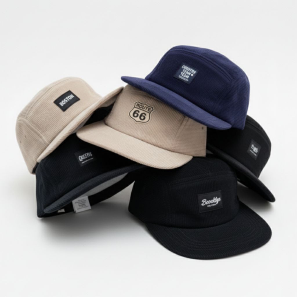 Topi Five Panel Corduroy Woven Distro | 5 Panel Corduroy Woven