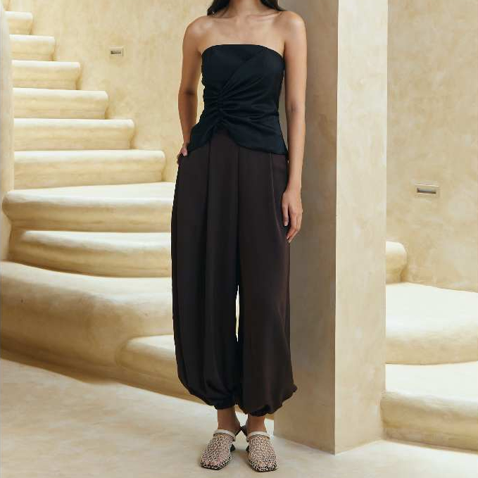 Nine Studio - Dries Pants in Dark Brown