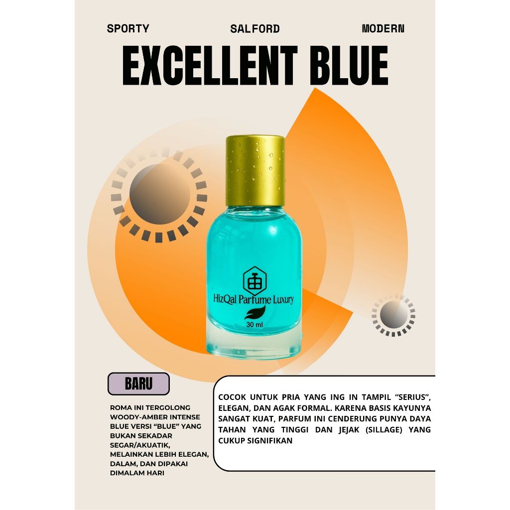 EXCELLENT BLUE PARFUM NON ALKOHOL