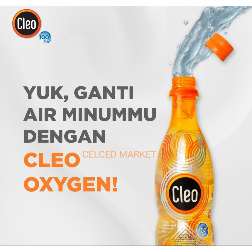 Cleo Oxygen Oxy 500 ml Air Minum Tinggi Oksigen 100 PPM
