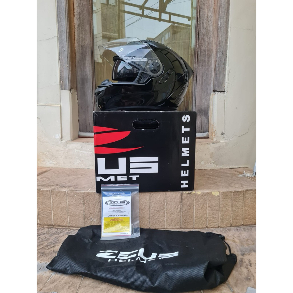 Helm Full Face Doube Visor Zeus 813
