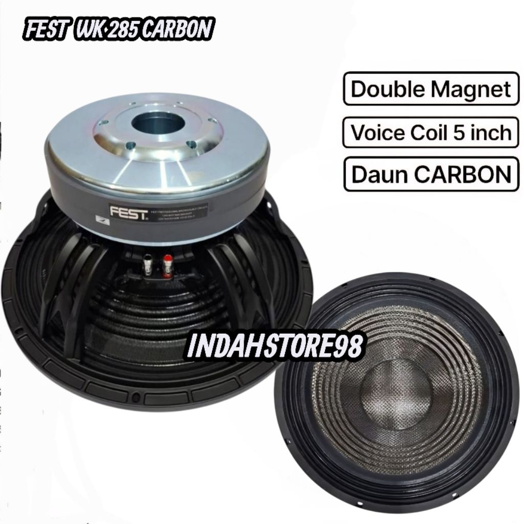 Speaker 18 Inch Fest WK 285 Carbon Double Magnet Original Speaker Sub 18"  Fest WK285 Karbon