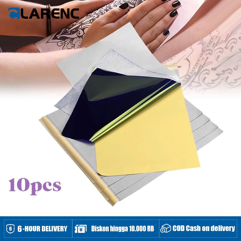 10Pcs Kertas Tato / Kertas Karbon Tatto / Kertas Transfer Tatto / Carbon Thermal Tracing Transfer St