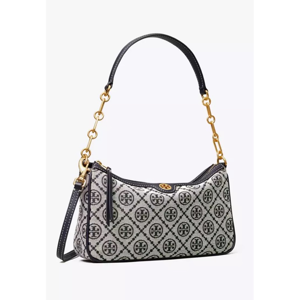 Tebe T Monogram Jacquard Studio Bag Tory - Navy