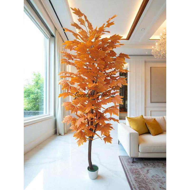 Pohon Maple Palsu Besar Topiary Tinggi 210cm Tanaman Artifisial  Natural Autumn Estetik Premium