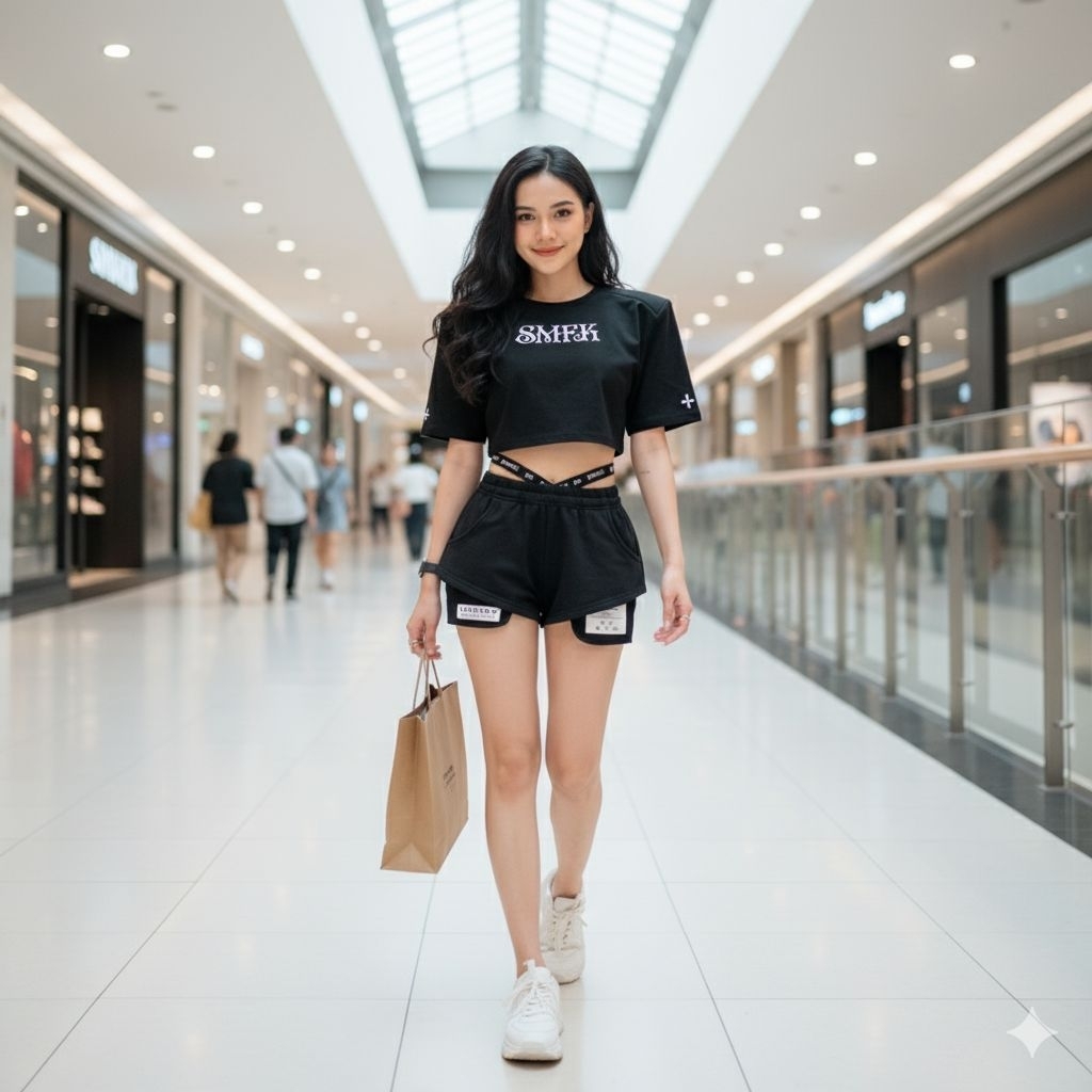 Celana Pendek Wanita Sporty Korean Style • Hotpants Cewek Kekinian • Celana Training Pendek Casual H