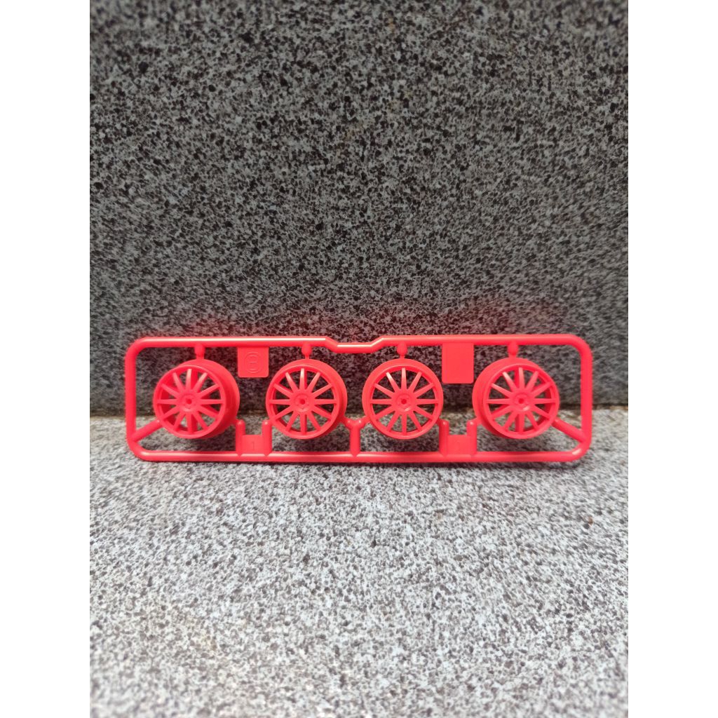 Tamiya Velg Medium Finn (loose kit) - merah