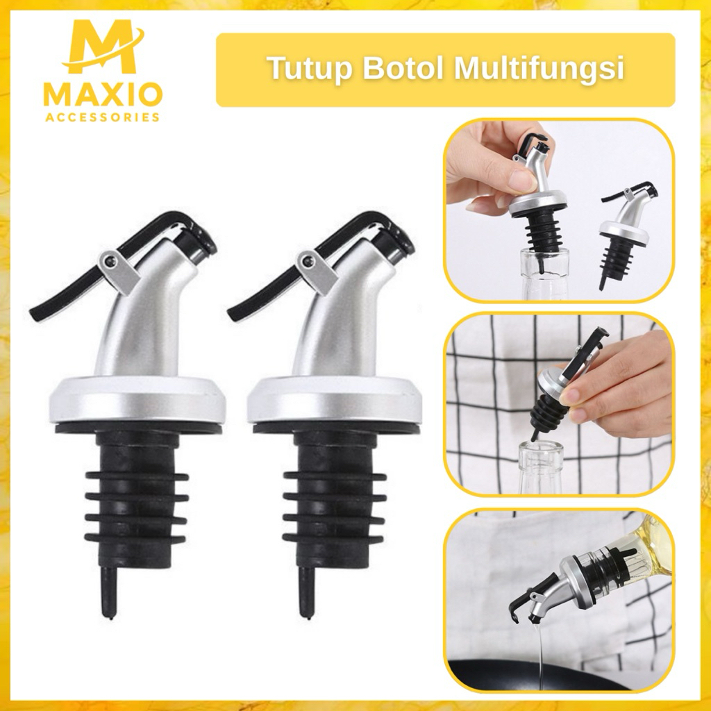 MA Tutup Botol Liquid Multifungsi Penutup Botol Penuang Minyak Kecap Cuka Sais Oil Sirup Madu Eine A