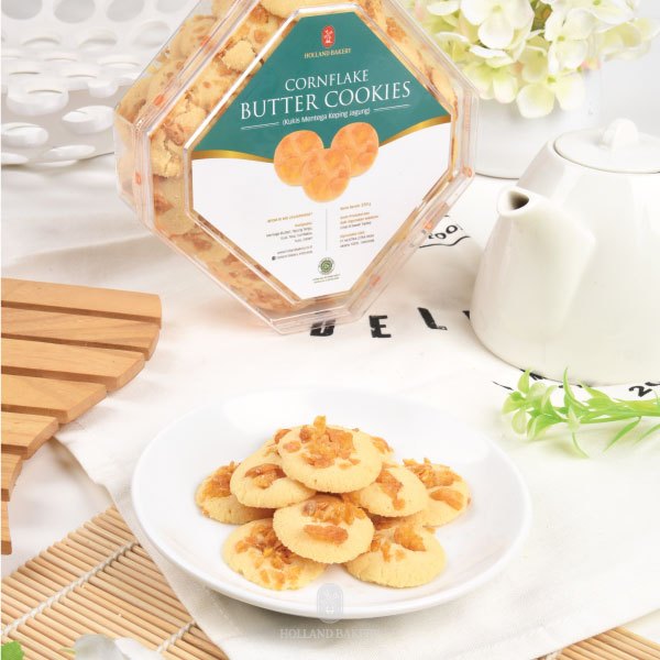 Holland Bakery Cornflakes Butter Cookies Toples Segi 8