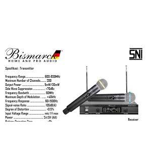 BISMARCK 989 MK20 Wireless Microphone Sistem Nirkabel Elegan
