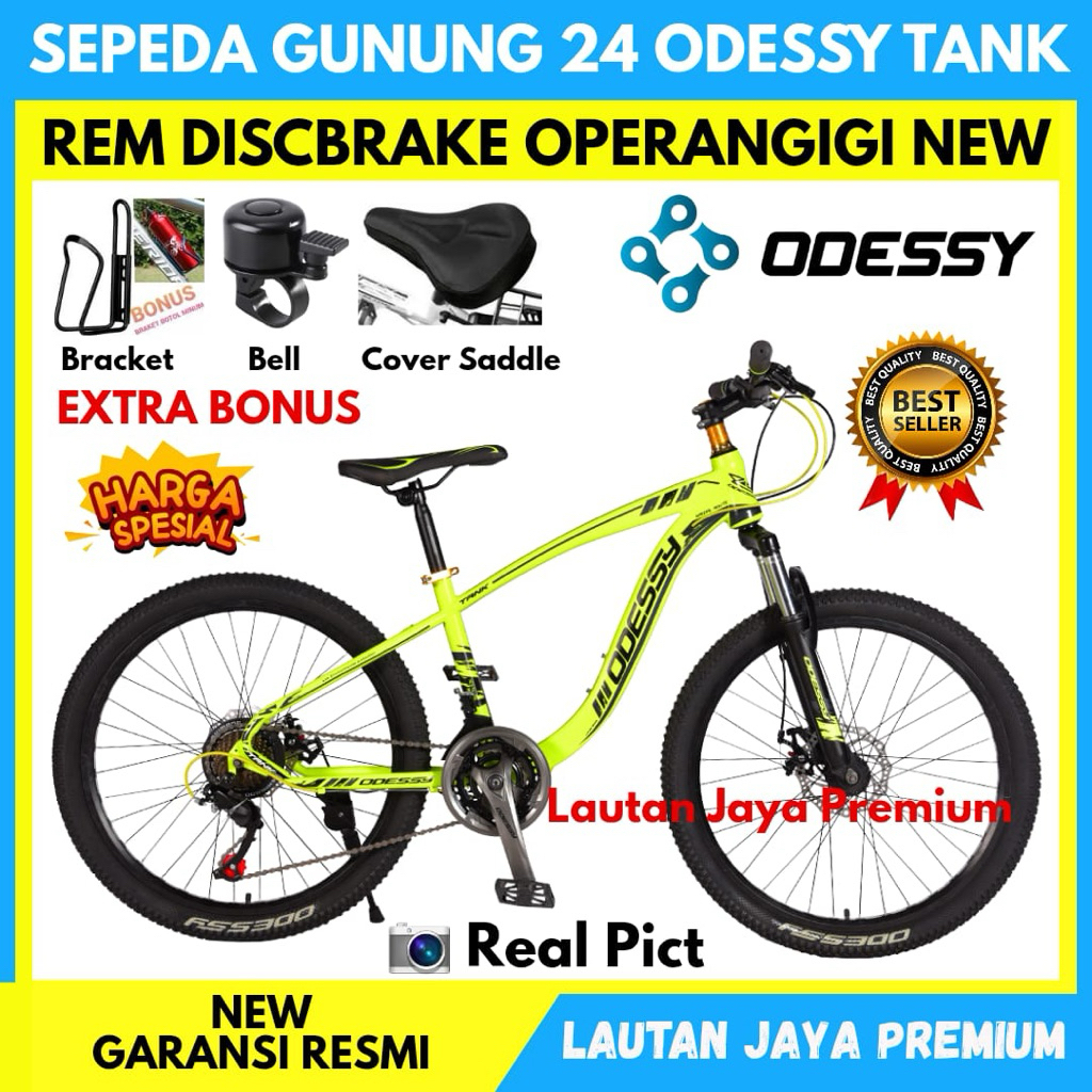 Sepeda Gunung 24 MTB Odessy Tank Rem Discbrake New