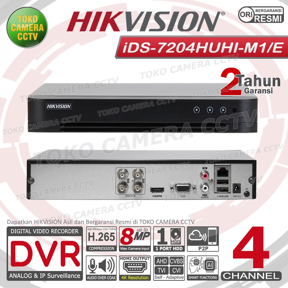 DVR RECORDER CCTV HIKVISION 4 CHANNEL CCTV HIKVISION 4CH 5MP