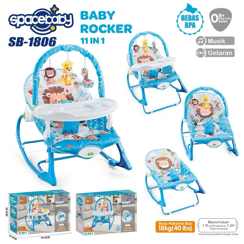 MAINAN AYUN BAYI BOUNCER SPACE BABY INFANTi TO TODDLER ROCKER 10 ZX1803 SB1703 SB1816 SB8630 SB1806 