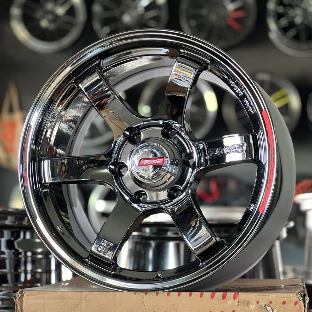 velg racing ring 18 RAYS 57 BLACK CROME R18 velg mobil Ford ranger triton Ford everest pajero hilux 