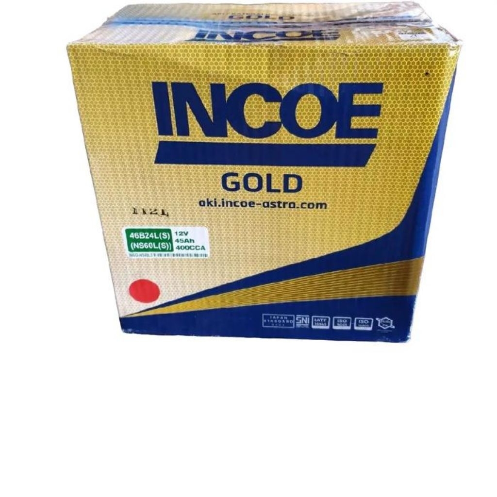 ⚡ Aki Mobil INCOE Premium NS60 R/L/S (12V 45Ah 341CCA) - Aki Basah Kualitas Astra ⚡