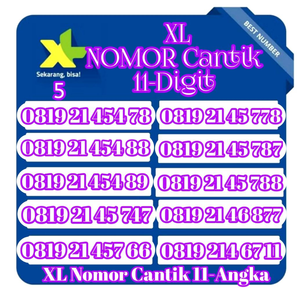 promo perdana Xl nomor cantik 11digit(Cek Deskripsi)
