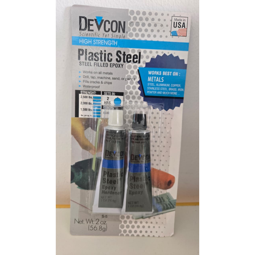 Lem Devcon - Lem Plastic Steel Epoxy Made in Usa Bisa Untuk Besi Keramik Kaca Kayu ORIGINAL 100%
