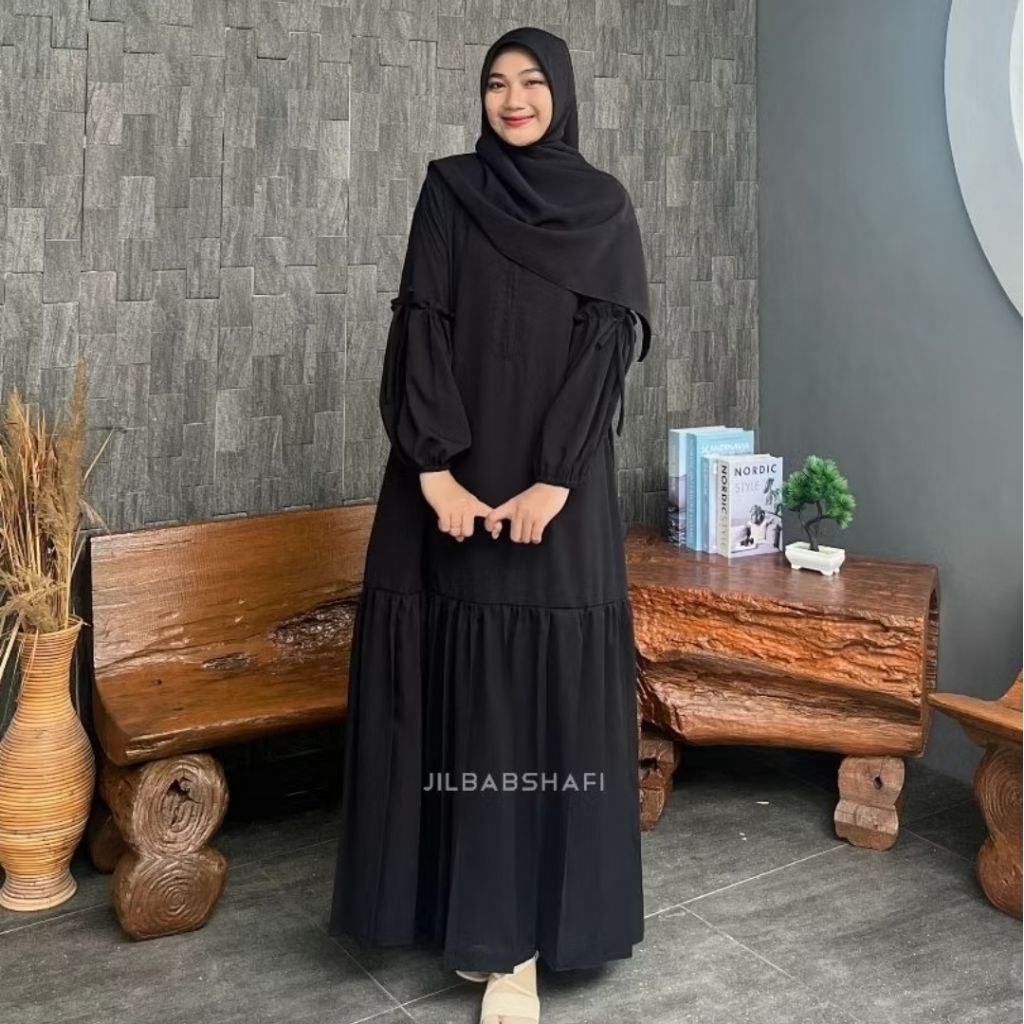 [JPR] Gamis Jenna casual polos bahan wolfis