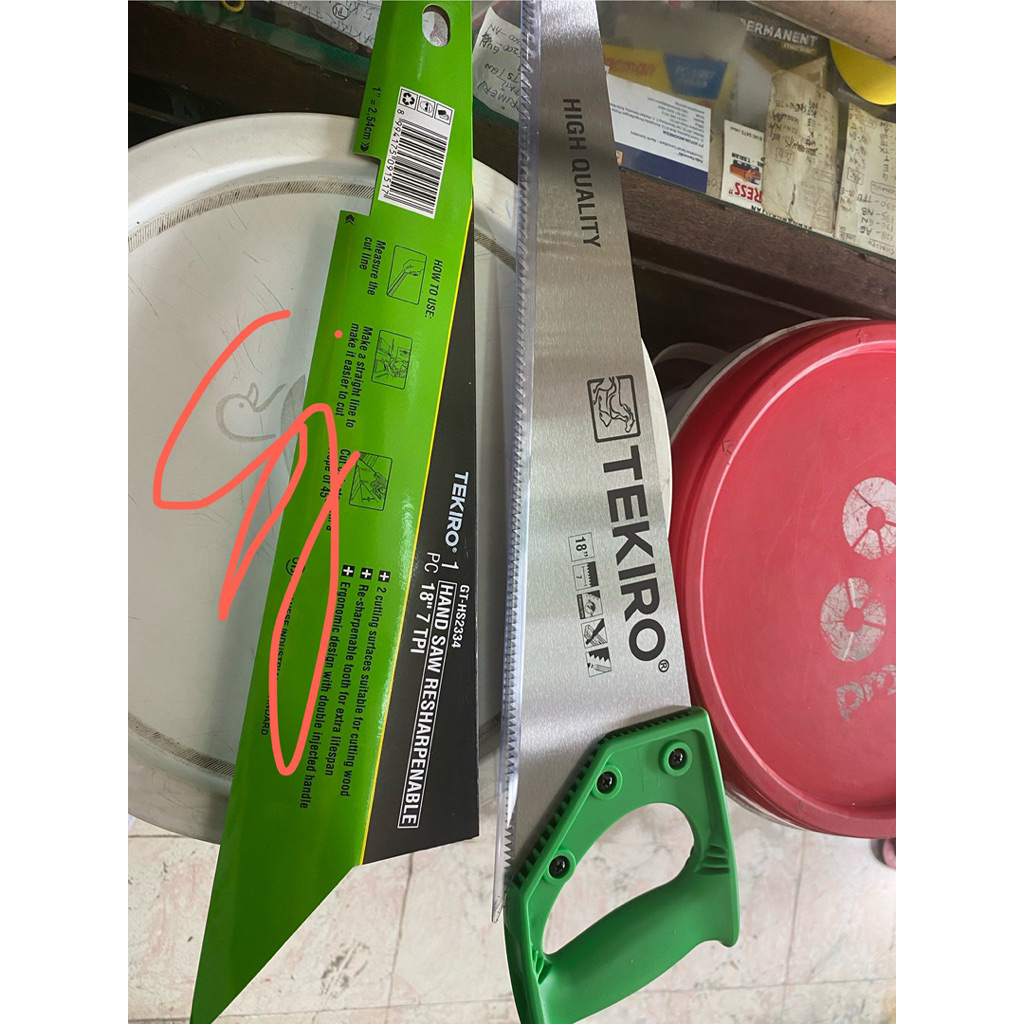 Gergaji Kayu 18" 7 TPI Merk TEKIRO Gergaji Kayu Tekiro
