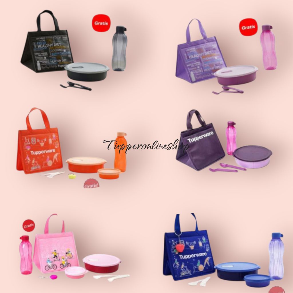Fit to go tupperware / tempat makan set tupperware